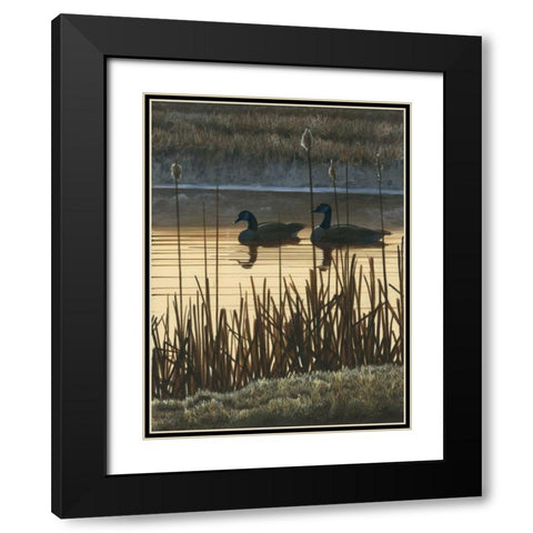 First Light II Black Modern Wood Framed Art Print with Double Matting by Szatkowski, Fred