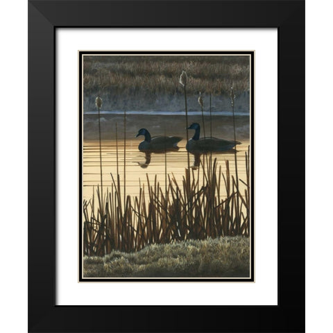 First Light II Black Modern Wood Framed Art Print with Double Matting by Szatkowski, Fred