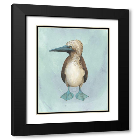 Watercolor Beach Bird I Black Modern Wood Framed Art Print with Double Matting by Popp, Grace