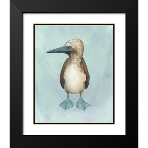 Watercolor Beach Bird I Black Modern Wood Framed Art Print with Double Matting by Popp, Grace
