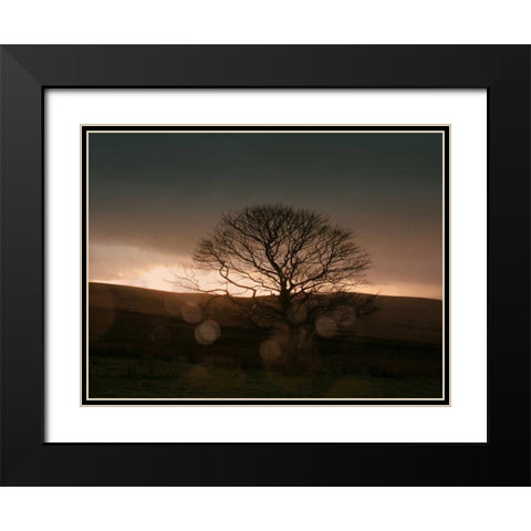 Stormy Sunset II Black Modern Wood Framed Art Print with Double Matting by Bell, Lillian