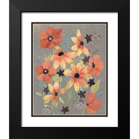 Offset Botanicals I Black Modern Wood Framed Art Print with Double Matting by Popp, Grace