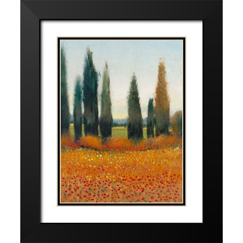 Cypress Trees I Black Modern Wood Framed Art Print with Double Matting by OToole, Tim