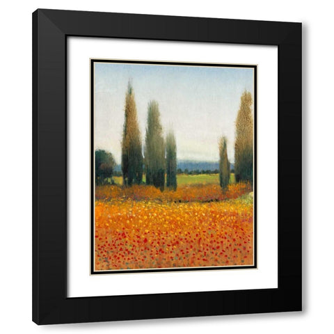 Cypress Trees II Black Modern Wood Framed Art Print with Double Matting by OToole, Tim