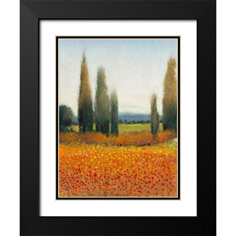 Cypress Trees II Black Modern Wood Framed Art Print with Double Matting by OToole, Tim