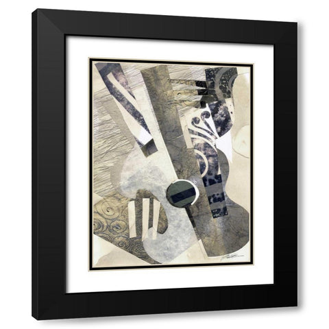Calipso I Black Modern Wood Framed Art Print with Double Matting by Butler, John