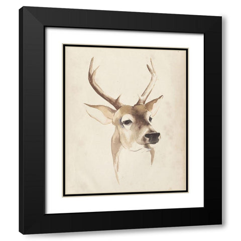 Watercolor Animal Study IV Black Modern Wood Framed Art Print with Double Matting by Popp, Grace