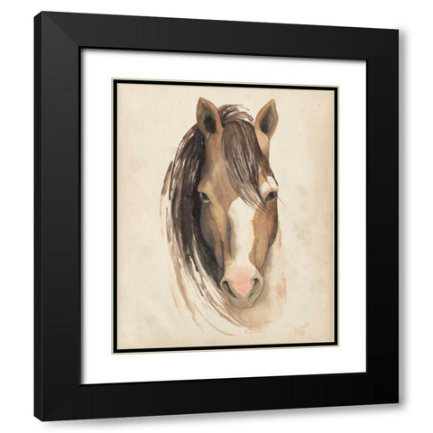 Watercolor Animal Study V Black Modern Wood Framed Art Print with Double Matting by Popp, Grace