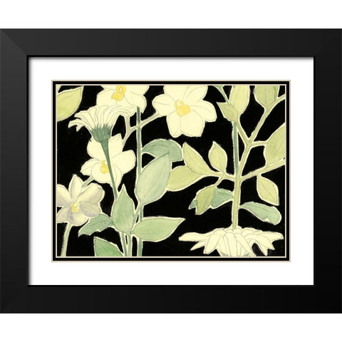 White Night Flowers II Black Modern Wood Framed Art Print with Double Matting by Popp, Grace