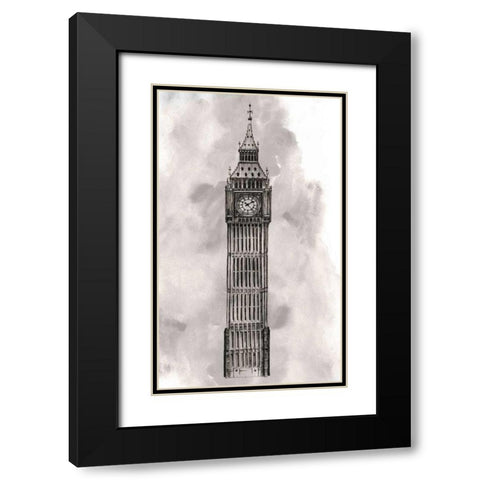 World Landmarks I Black Modern Wood Framed Art Print with Double Matting by Popp, Grace