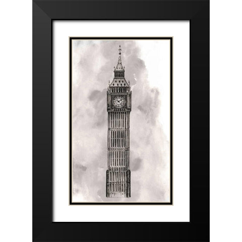World Landmarks I Black Modern Wood Framed Art Print with Double Matting by Popp, Grace