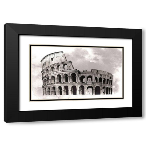 World Landmarks II Black Modern Wood Framed Art Print with Double Matting by Popp, Grace