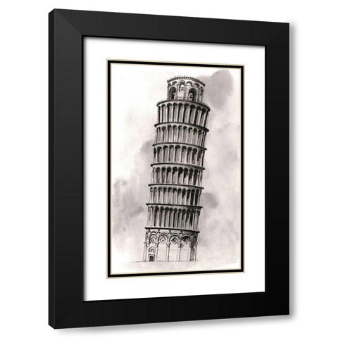 World Landmarks V Black Modern Wood Framed Art Print with Double Matting by Popp, Grace