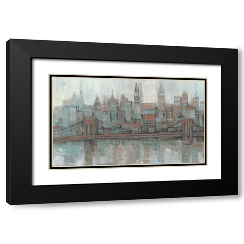 City Center II Black Modern Wood Framed Art Print with Double Matting by OToole, Tim