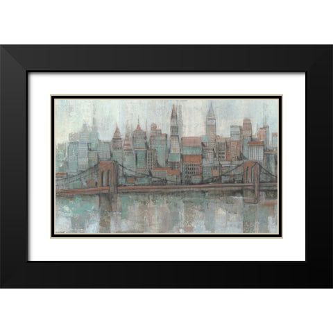 City Center II Black Modern Wood Framed Art Print with Double Matting by OToole, Tim