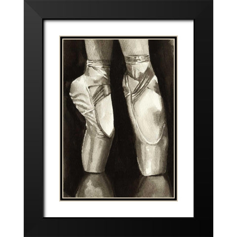 Ballet Shoes II Black Modern Wood Framed Art Print with Double Matting by Popp, Grace