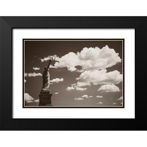 Liberty in the Clouds Black Modern Wood Framed Art Print with Double Matting by Brooknam, John