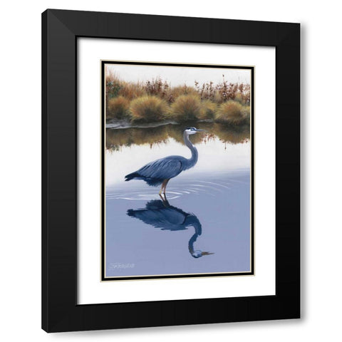 Blackwater Reflections I Black Modern Wood Framed Art Print with Double Matting by Szatkowski, Fred