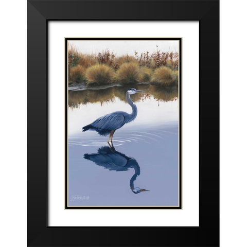 Blackwater Reflections I Black Modern Wood Framed Art Print with Double Matting by Szatkowski, Fred