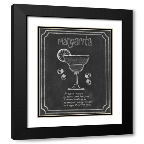 Chalkboard Cocktails IV Black Modern Wood Framed Art Print with Double Matting by Popp, Grace