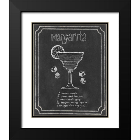 Chalkboard Cocktails IV Black Modern Wood Framed Art Print with Double Matting by Popp, Grace