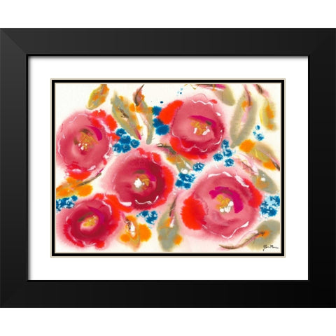 Bed of Roses III Black Modern Wood Framed Art Print with Double Matting by Minasian, Julia