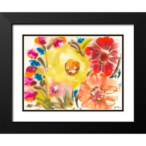 Bed of Roses IV Black Modern Wood Framed Art Print with Double Matting by Minasian, Julia
