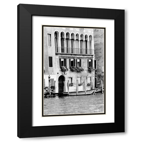 Venice Scenes II Black Modern Wood Framed Art Print with Double Matting by Pica, Jeff
