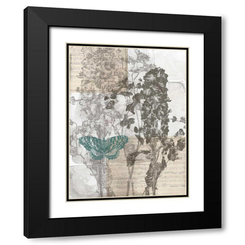 A Touch of Teal I Black Modern Wood Framed Art Print with Double Matting by Goldberger, Jennifer
