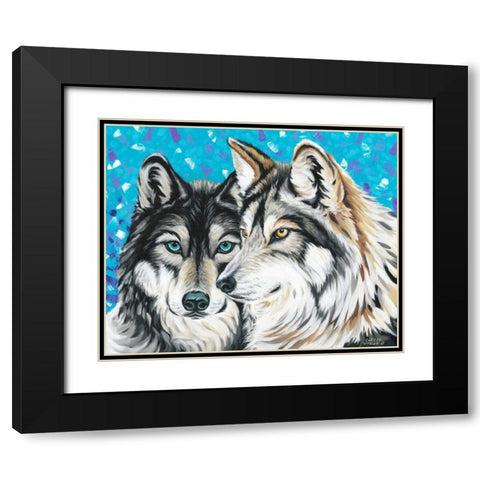 Grey Wolf I Black Modern Wood Framed Art Print with Double Matting by Vitaletti, Carolee