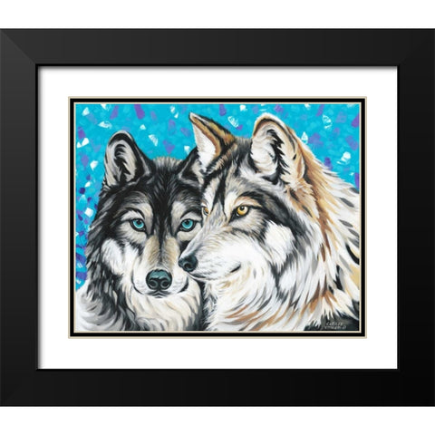 Grey Wolf I Black Modern Wood Framed Art Print with Double Matting by Vitaletti, Carolee