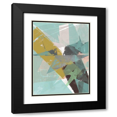 Color Patches II Black Modern Wood Framed Art Print with Double Matting by Goldberger, Jennifer