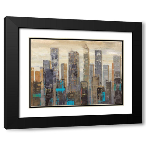 Urban Lights I Black Modern Wood Framed Art Print with Double Matting by Joy, Julie
