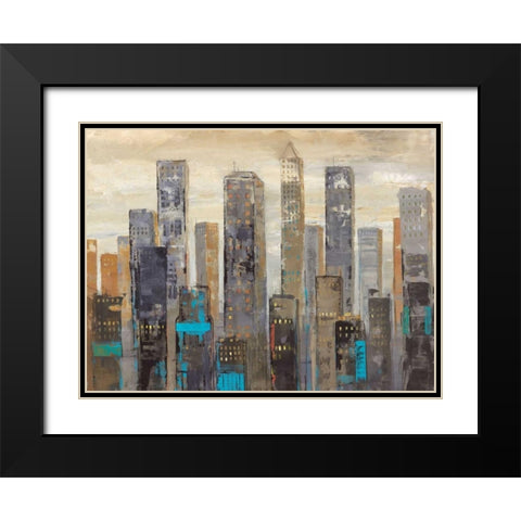 Urban Lights I Black Modern Wood Framed Art Print with Double Matting by Joy, Julie