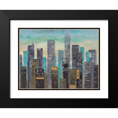 Urban Lights II Black Modern Wood Framed Art Print with Double Matting by Joy, Julie