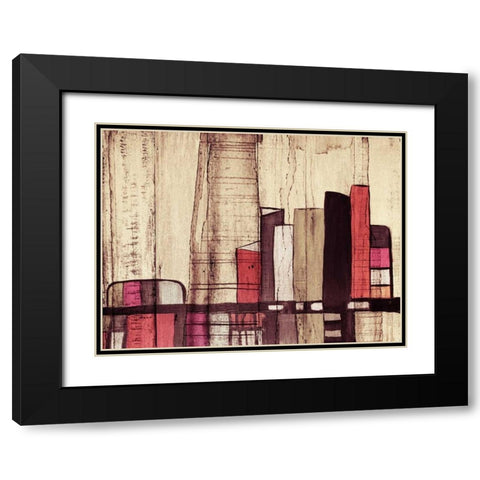 Inner City I Black Modern Wood Framed Art Print with Double Matting by Orlov, Irena