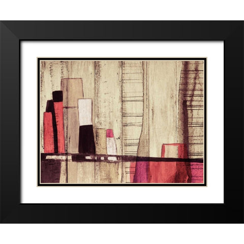 Inner City II Black Modern Wood Framed Art Print with Double Matting by Orlov, Irena