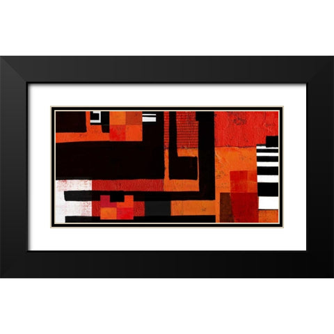 Being There II Black Modern Wood Framed Art Print with Double Matting by Orlov, Irena