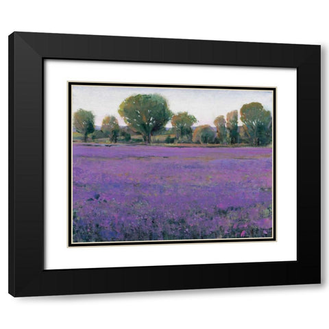 Lavender Field I Black Modern Wood Framed Art Print with Double Matting by OToole, Tim