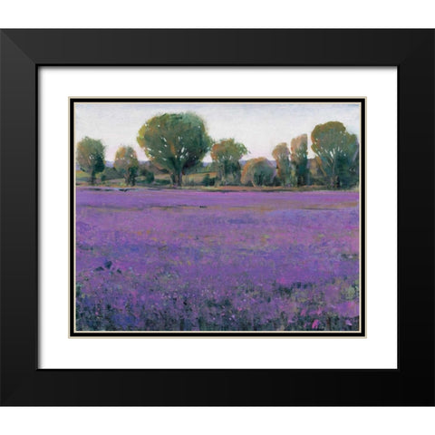 Lavender Field I Black Modern Wood Framed Art Print with Double Matting by OToole, Tim