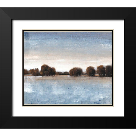 Distant Treeline I Black Modern Wood Framed Art Print with Double Matting by OToole, Tim