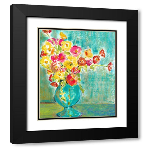 Pastel Vase I Black Modern Wood Framed Art Print with Double Matting by Minasian, Julia