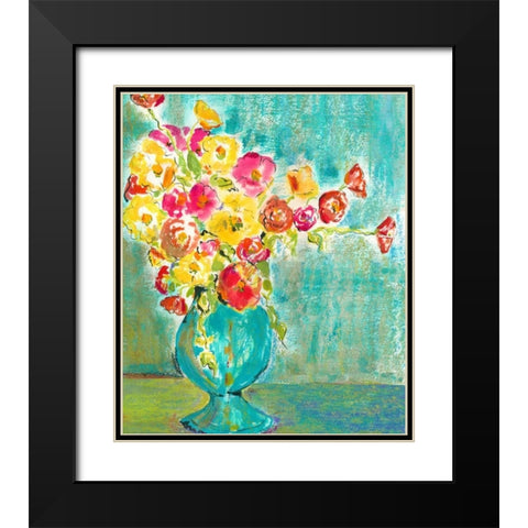 Pastel Vase I Black Modern Wood Framed Art Print with Double Matting by Minasian, Julia