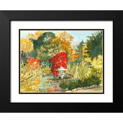 Plein Air Garden III Black Modern Wood Framed Art Print with Double Matting by Miller, Dianne