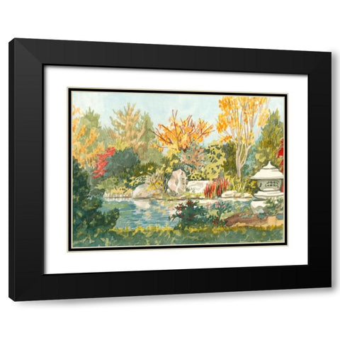 Plein Air Garden IV Black Modern Wood Framed Art Print with Double Matting by Miller, Dianne
