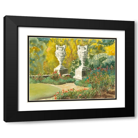 Plein Air Garden V Black Modern Wood Framed Art Print with Double Matting by Miller, Dianne