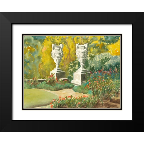 Plein Air Garden V Black Modern Wood Framed Art Print with Double Matting by Miller, Dianne