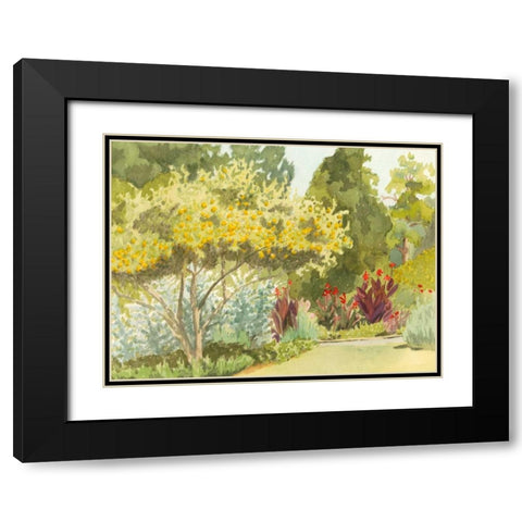 Plein Air Garden VI Black Modern Wood Framed Art Print with Double Matting by Miller, Dianne
