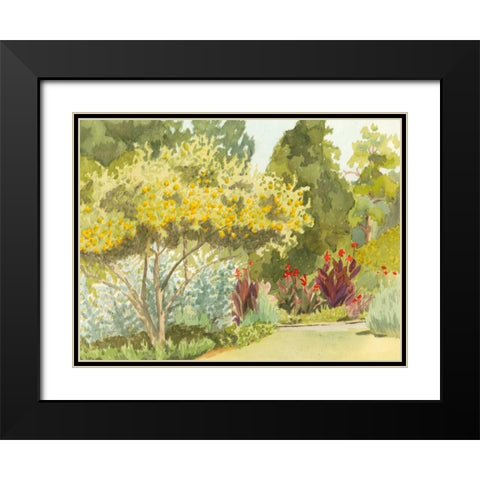Plein Air Garden VI Black Modern Wood Framed Art Print with Double Matting by Miller, Dianne
