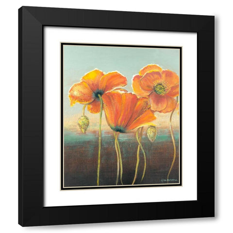 Poppy Tops I Black Modern Wood Framed Art Print with Double Matting by Russell, Wendy